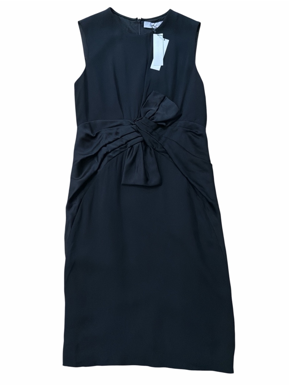 Kimora Lee Simmons NWT The Millicent Sleeveless Black Knot-Front Sheath Dress
